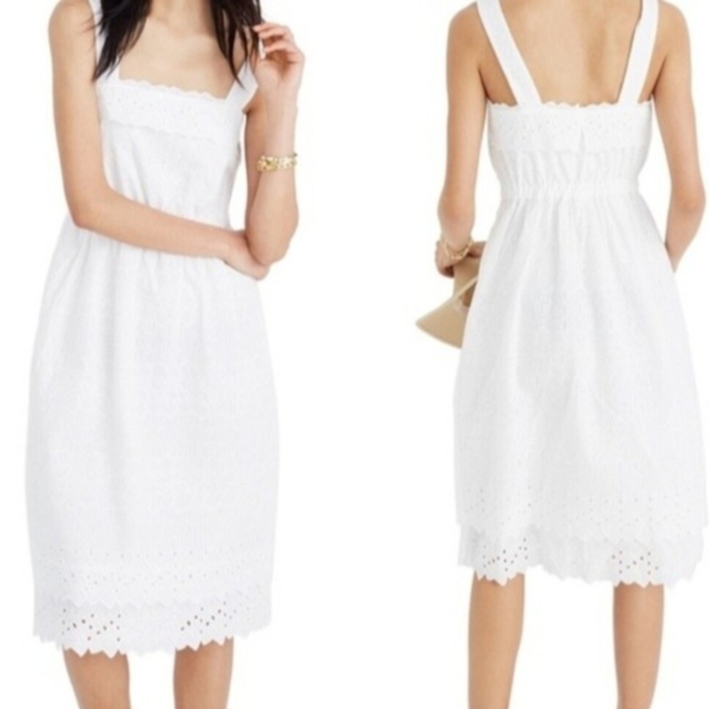 Madewell White Eyelet Dress